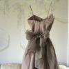 NICOLE MILLER TAUPE A-LINE PARTY DRESS - Image 9