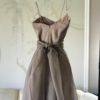 NICOLE MILLER TAUPE A-LINE PARTY DRESS - Image 8