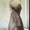 NICOLE MILLER TAUPE A-LINE PARTY DRESS - Image 6