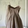 NICOLE MILLER TAUPE A-LINE PARTY DRESS - Image 7